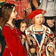 Erasmus of Rotterdam visiting the children of Henry VII at Eltham Palace in 1499 and presenting Prince Henry with a written tribute. Richard Burchett